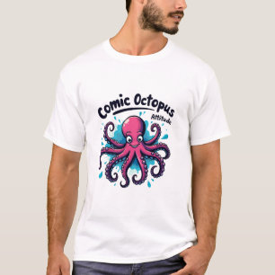 Camiseta Octopus em quadrinhos: diversão e atitude de vida 