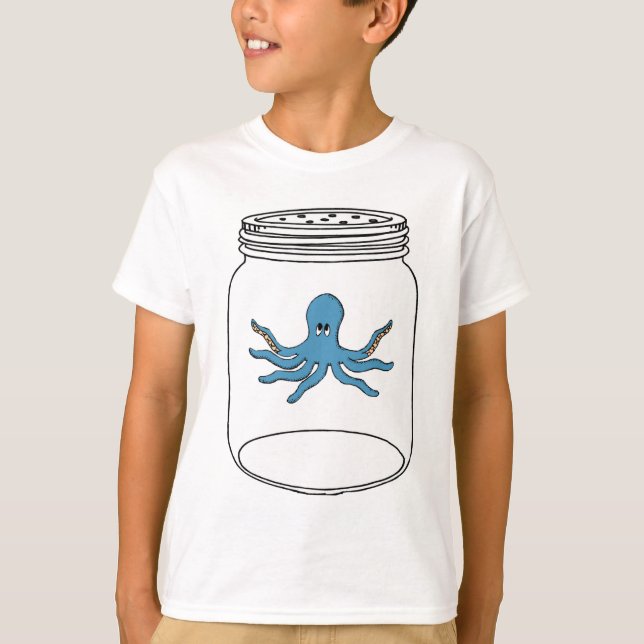 Camiseta Octopus em um jar (Frente)