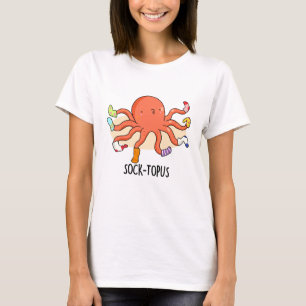 Camiseta Octopus Engraçado Sock-topus Com Meias Pun