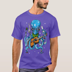 Camiseta Octopus Hippie Smoking Weed