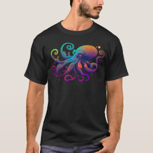 Camiseta Octopus Kraken Ocean Cephalopold Sea Creatures Cut