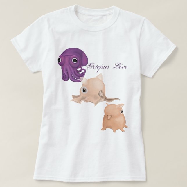 Camiseta Octopus Love (Frente do Design)