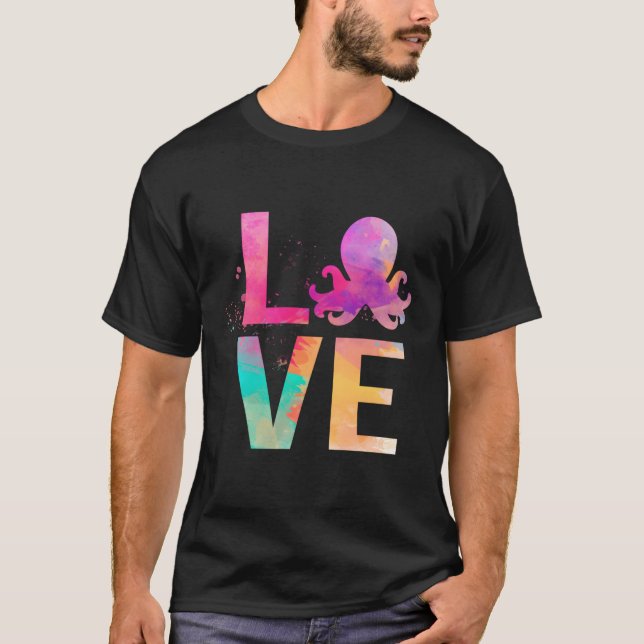 Camiseta Octopus Mãe Colorida Octopus (Frente)