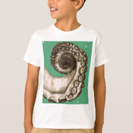 Camiseta Octopus Náutico Verde Vintage Tentacle
