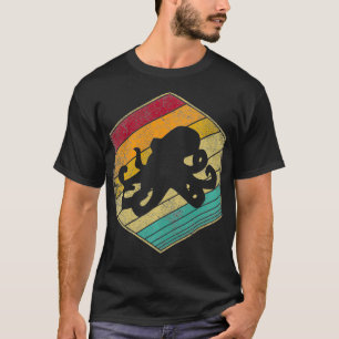 Camiseta Octopus Ocean Fish Sea Retro Style Vintage 70s 80s