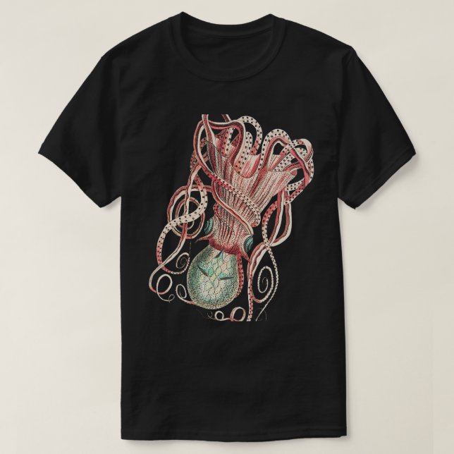 Camiseta Octopus Ocean Squid Women Men Juventude Embaixo da (Frente do Design)