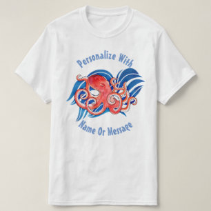 Camiseta Octopus oceânico PERSONALIZADO
