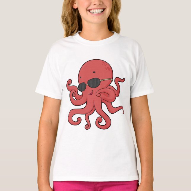 Camiseta Octopus Óculos escuros (Frente)