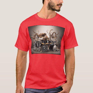 Camiseta Octopus Playing Drums Parody