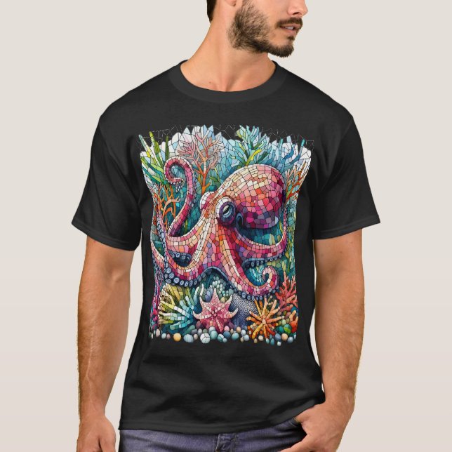 Camiseta Octopus ritmado emperrando em tambores (Frente)