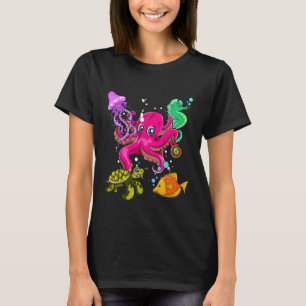 Camiseta Octopus Seacavalo Tartaruga-Águia-Marinha Anima-Fo