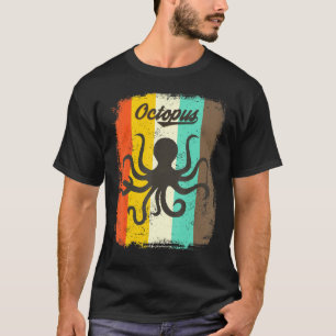 Camiseta Octopus Shirt Retro 70s Vintage Sea Amante de os a