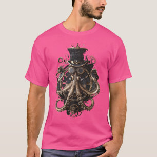 Camiseta Octopus Steampunk De Arte De Vapor