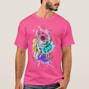 Camiseta Octopus Steampunk Num Antigo Capacete De Mergulho
