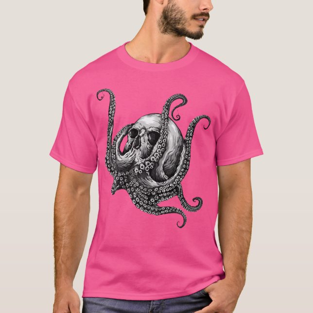 Camiseta Octopus Sugar Skull Graphic (Frente)