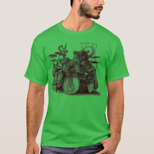 Camiseta Octopus Tocando Drummer Arte Drummer Musicia