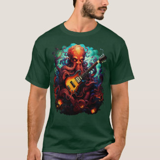 Camiseta Octopus tocando violão