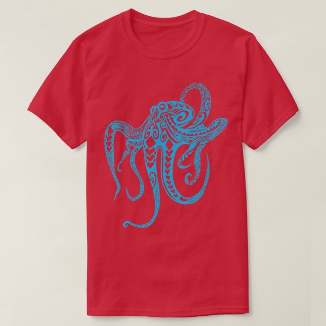 Camiseta Octopus Tribal - Polinésia Tribal - Octopus (Frente do Design)