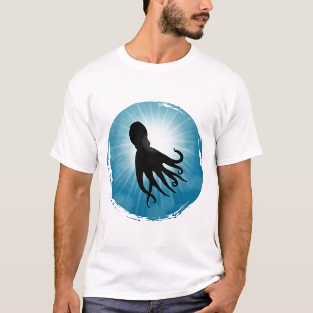 Camiseta Octopus Vida Aquática Submarina (Frente)