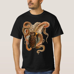 Camiseta Octopus Vulgaris, Animais de Vida Marinha Antigos