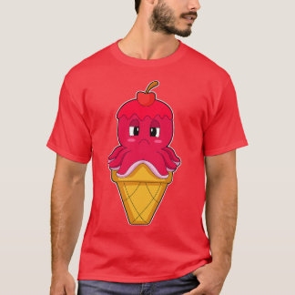 Camiseta Octopus Waffle sorvete Cherry
