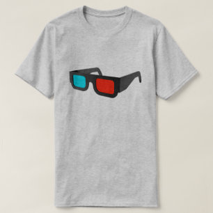 Camiseta Óculos 3D Retro Gráfico