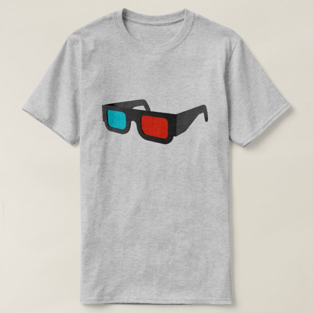 Camiseta Óculos 3D Retro Gráfico (Frente do Design)