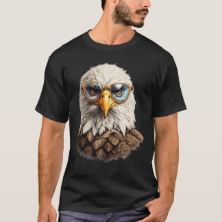 Camiseta Óculos Águia Inteligente – Estilo Animal 