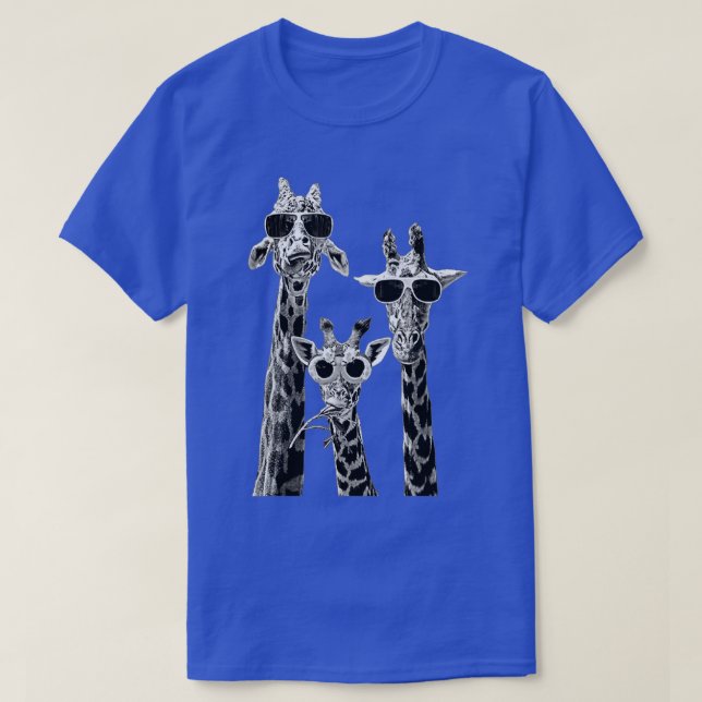 Camiseta Óculos bonitos Girafa Engraçada Girafa (Frente do Design)