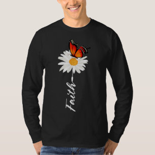 Camiseta óculos bonitos para margarida de jardim de borbole