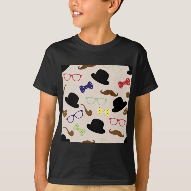 Camiseta Óculos, Chapéus e bigode (Frente)