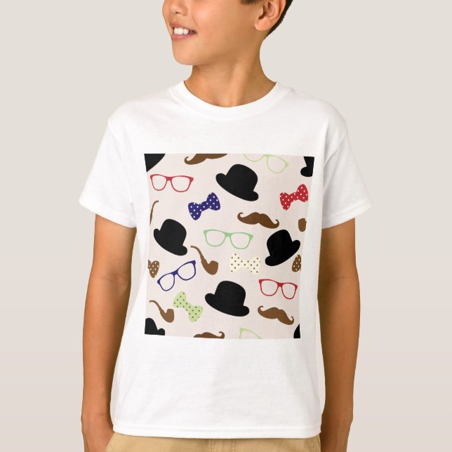 Camiseta Óculos, Chapéus e bigode (Frente)