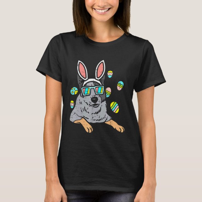 Camiseta Óculos com Orelhas de Coelho Heeler Ovos de Páscoa (Frente)