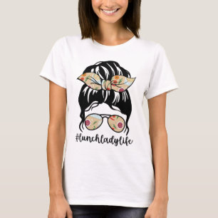 Camiseta Óculos de banda de ouvido do Messun Bun, Lady Lif