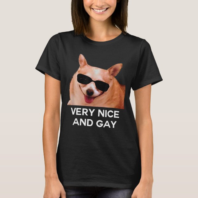 Camiseta Óculos De Cachorro Muito Bonitos E Gay (Frente)