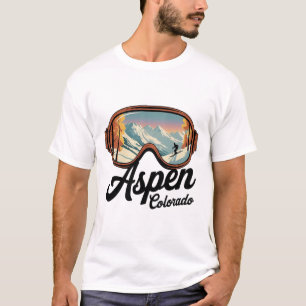 Camiseta Óculos de Esqui Aspen Colorado - Lembrança de Esqu