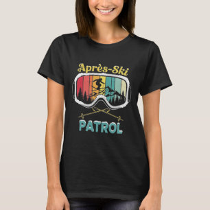 Camiseta Óculos de Esqui da Patrulha Pós-Esqui Esquiador de