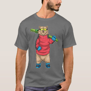 Camiseta Óculos de esqui de urso Esqui