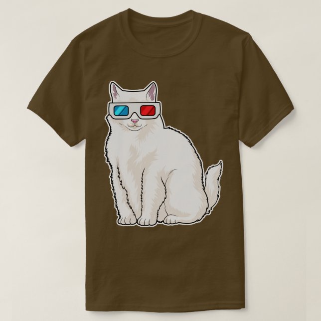 Camiseta Óculos de gato (Frente do Design)