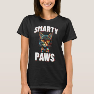Camiseta Óculos de gato de patas inteligentes