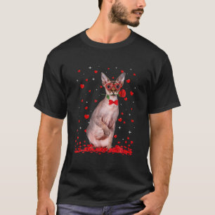 Camiseta Óculos De Gato Esfingx, Gatos, Namorados De Flor 