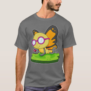 Camiseta Óculos de Livro Borboleta