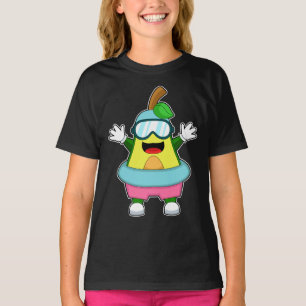 Camiseta Óculos de natação de natação de abacate