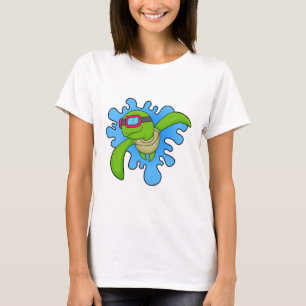 Camiseta Óculos de natação de tartaruga
