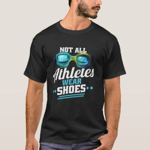 Camiseta Óculos de Natação para Nadadores não Usam Sapatos
