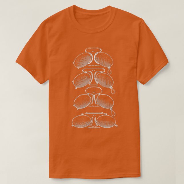 Camiseta Óculos De Olho Do Pince Nez Francês Elegante (Frente do Design)