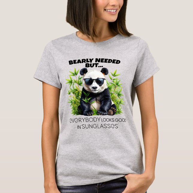 Camiseta Óculos de Panda Precisamente Desnecessários – ELGI (Frente)