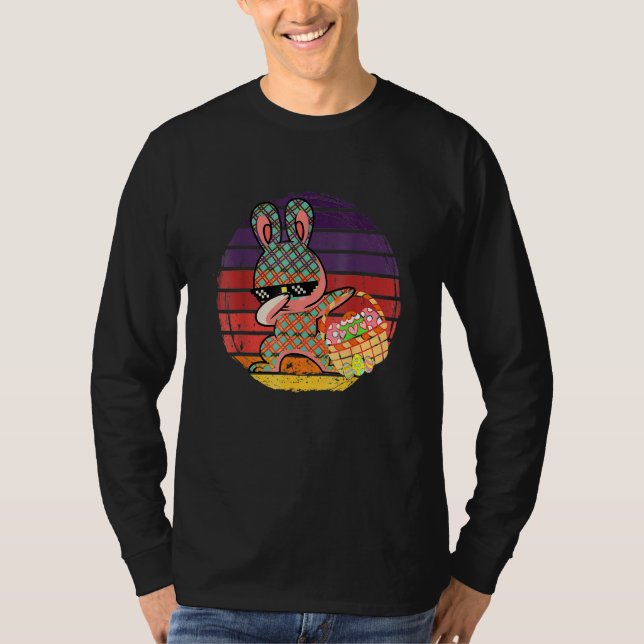 Camiseta Óculos De Páscoa De Coelho Dabbing, Gi (Frente)