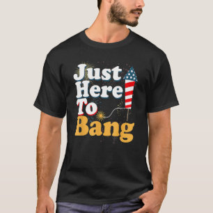 Camiseta Óculos de sol 4 de Julho Estou Aqui Para Bater Ban