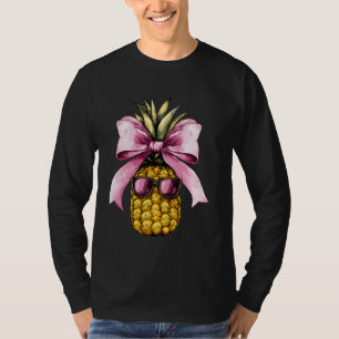 Camiseta Óculos de Sol Abacaxi com Laço de Coquete Hawaii R